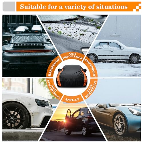 in Full Exterior Waterproof Car Cover All Weather (3 Coupe Car Cover / C1- Fit Coupe/Cabrio-Length Up To 166 inch)