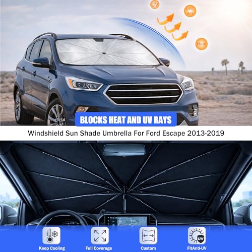 Car Windshield Sun Shade Umbrella for Ford Escape 2013 (For Ford Escape 2013-2019)