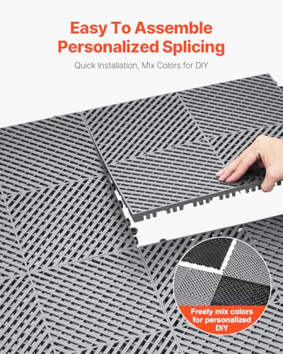 Interlocking Drainage Mat (Grey / 15.7 x 15.7 inch)