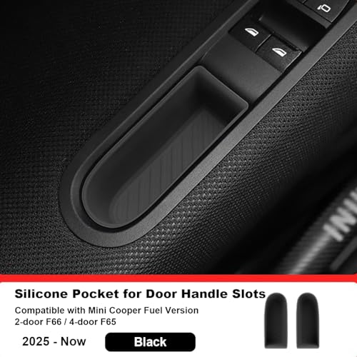 Car Door Handle Slot Cover Organizer Tray Mat Scratch (Black / Door Handle Slot)