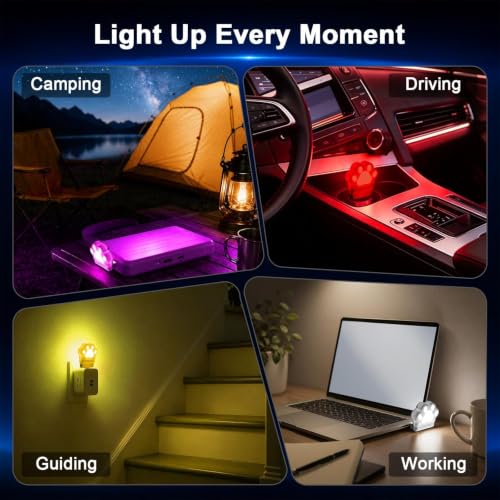 2 Pcs Mini Car USB Night Light