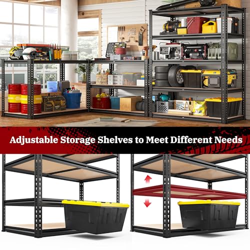 40" W Storage Shelves Load 2500Lbs for Garage Pantry Closet Kitchen (40"W x 19.7''D x 72''H)