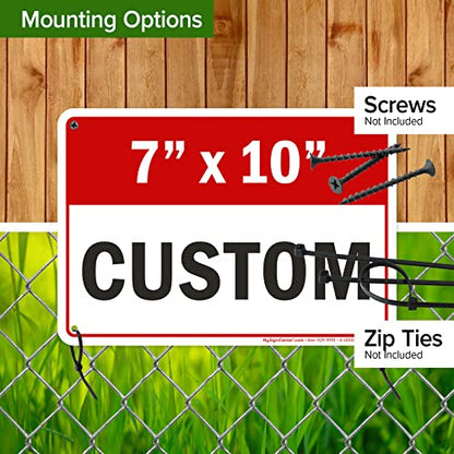 Custom Sign Custom Sign for Business (Header - Horizontal / 7x10 - Aluminum)