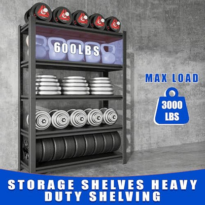 63"H Garage Shelving Heavy Duty Rack (5-Tier 63"H×31.5"W×13.78"D)