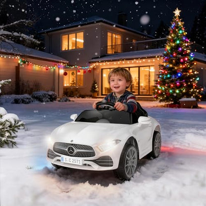 Battery Powered Electric Car Ride On Vehicle Double Doors (Sc-white)
