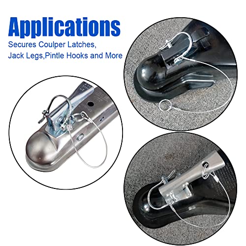Trailer Coupler Pins with Tethers (5/16"x1-3/4"x10)