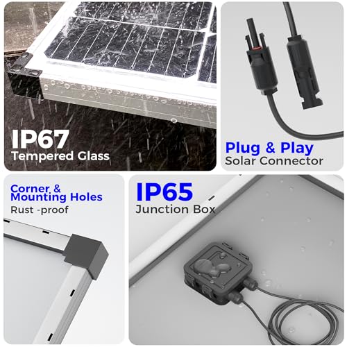 200W 12V Solar Panel 25% High Efficiency 9BB Cell Monocrystalline