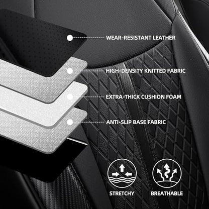 Custom Sienna Seat Covers for 2021 (Black Luxe / 8-Seat)