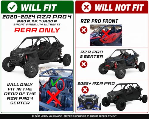 Bump Seat Compatible with All Polaris RZR Pro Models (Rear Bump Seat (2020-2024))