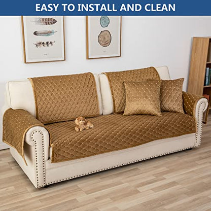 Couch Cover Sectional Couch Covers (43''x82''/Rectangular / Coffee)