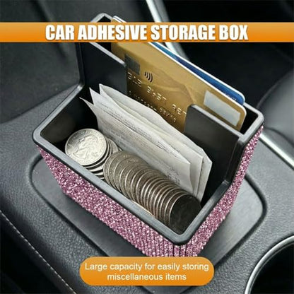 Bling Car Dashboard Storage Box (Pink)