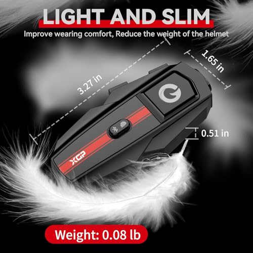 Motorcycle Helmet Bluetooth Headset Intercom Communication Systems Dual Chip V5.4 (Black / XGP 2 Unit)