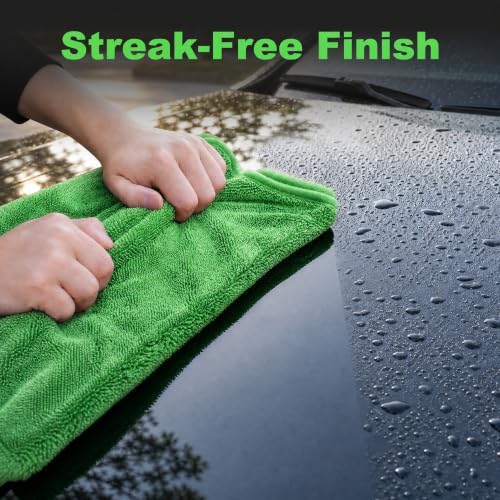 Car Drying Towels (New Car Towels - Green / 35.4" x 23.6" - 1pcs)