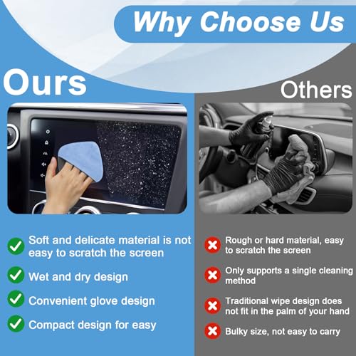 2PCS Car Screen Cleaner (Blue& Grey)
