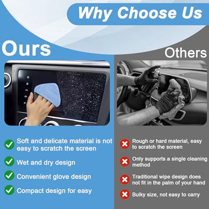 2PCS Car Screen Cleaner (Blue& Grey)