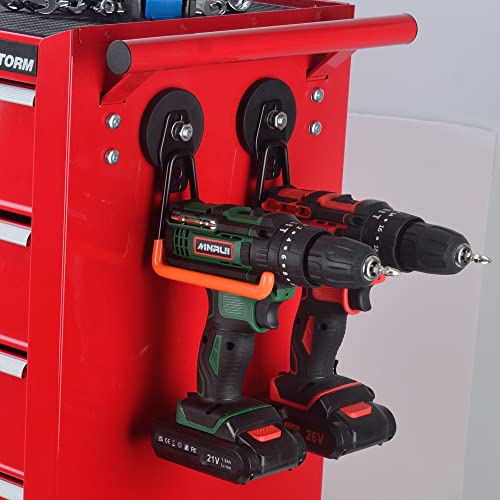 Magnetic Power Tool Organizer (2.59INCH 2PACK Orange Large Gaint Hooks)