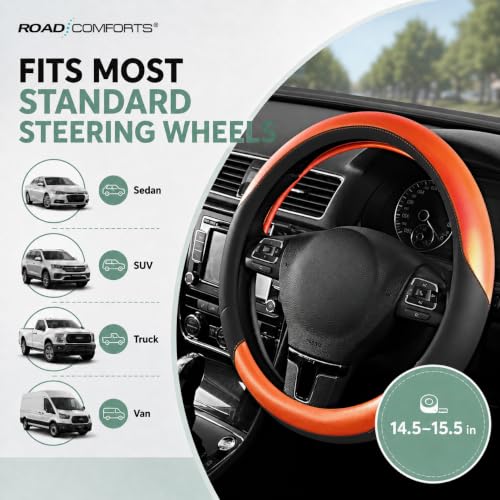 Steering Wheel Cover (Black&Orange)