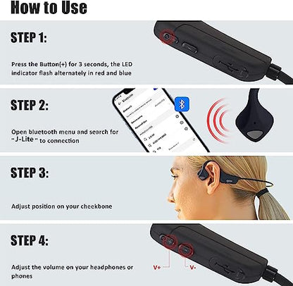 Bone Conduction Headphones Open (Black Lite)