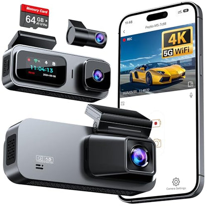 3 Channel 4K Dash Cam Front and Rear Inside