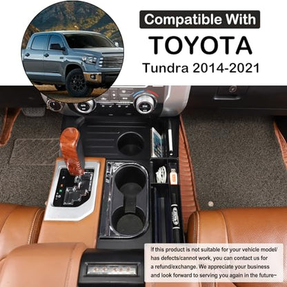 Center Console Side Gear Shift Storage Box Compatible with Toyota Tundra 2014 (Side Gear Shift Storage Box)