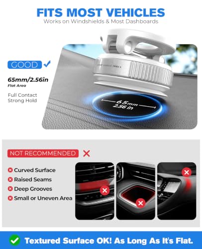 Magnetic Car Phone Holder for MagSafe (White)