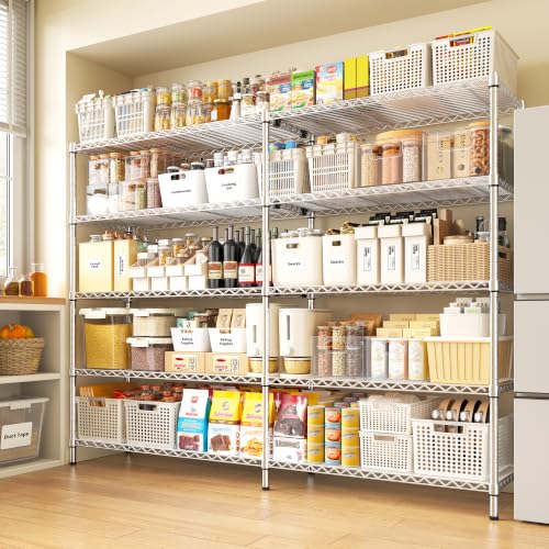 Chrome Metal Shelving (Chrome-70" W*15.8" D*72.4" H)