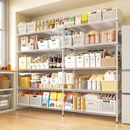 Chrome Metal Shelving (Chrome-70" W*15.8" D*72.4" H)