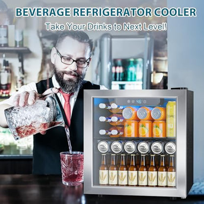 48 Can Beverage Refrigerator (Silver)