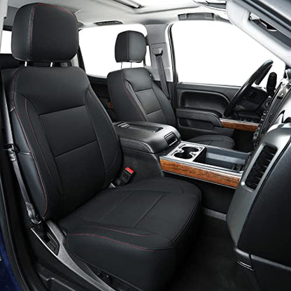 Custom Fit Seat Covers for 2019 (A ( 2019-2024 Crew Cab) / Black & Red)