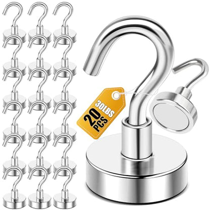 Magnetic Hooks (Silver / 0.63in)