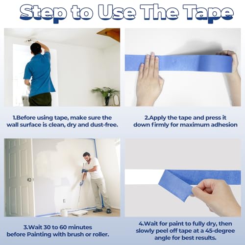 10 Rolls Blue Painters Tape 2 Inch