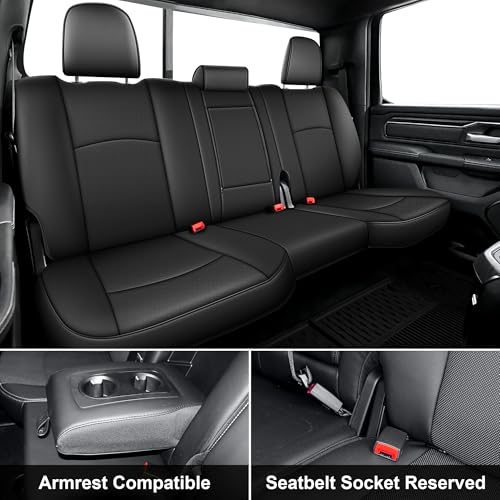 Custom Fit Seat Covers for Ram 1500 & 2500 2009 (Black / Ram 2009-2018 1500 / Ram 2010-2018 2500 Full Set)
