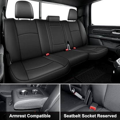 Custom Fit Seat Covers for Ram 1500 & 2500 2009 (Black / Ram 2009-2018 1500 / Ram 2010-2018 2500 Full Set)