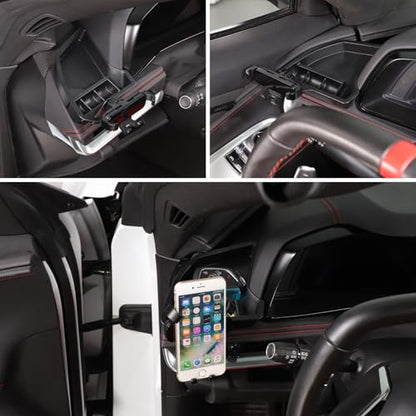 Car Phone Holder Center Console Organizer Compatible with Corvette C8 2020 (B)