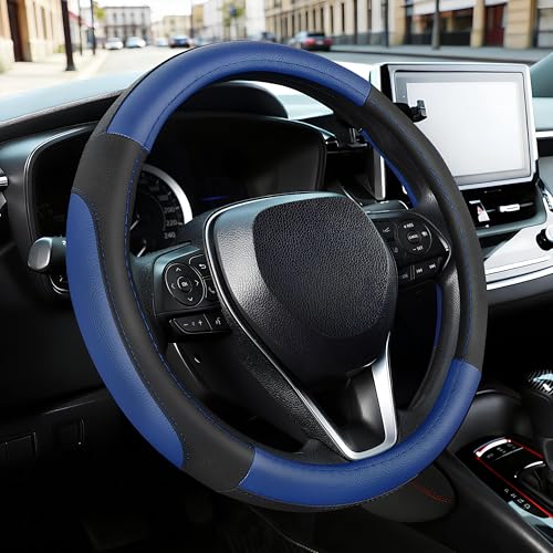 Steering Wheel Cover 14.5 (Standard size[14 1/2''-15''] / Black and Blue)