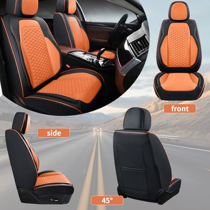 Car Seat Covers Full Set (2 PIECE / Brown)