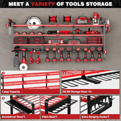 Power Tool Organizer Wall Mount (Red)