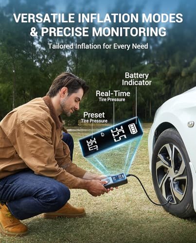 Portable Tire Inflator (Gray)