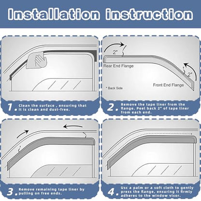 Window Visors Rain Guards Compatible with 2011 (11-23 Chrysler 300)