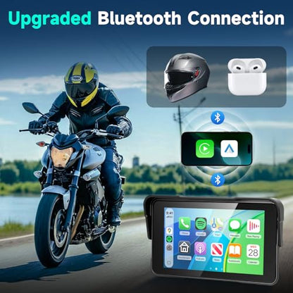 5 Inch Motorcycle CarPlay Screen with TPMS Sensors (5-Inch with TPMS Sensors)