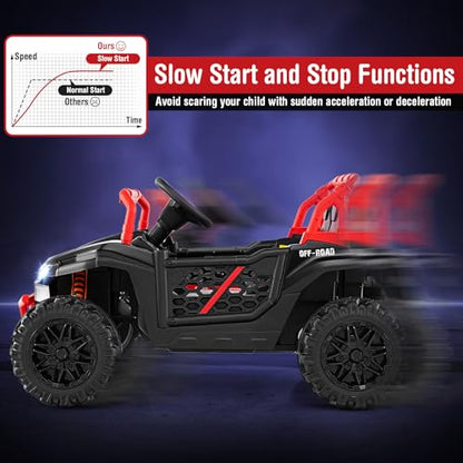 Kids UTV 12V Battery Powered Electric Off (Black)