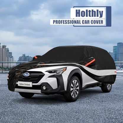 10 Layers SUV Car Cover Custom Fit for Subaru Outback (Black Gray / Custom Fit for Subaru Outback)