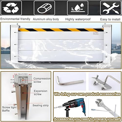 Flood Barriers for Home Exterior (H23.6inch / L12.5FT)