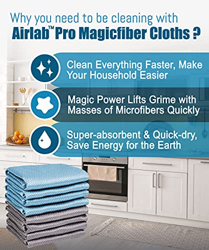 Glass Polishing Streak Free Miracle Cleaning Cloth (Grey & Blue)