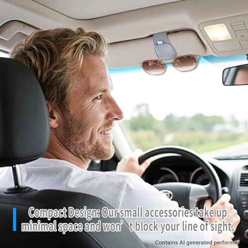 2 Packs Magnetic Sunglass Holder for Car Visor (Blue / 2pcs)