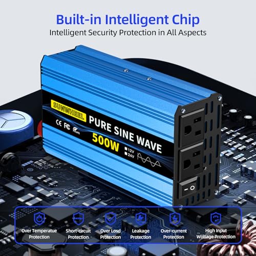 500W 24V Pure Sine Wave Inverter (24V-500W)