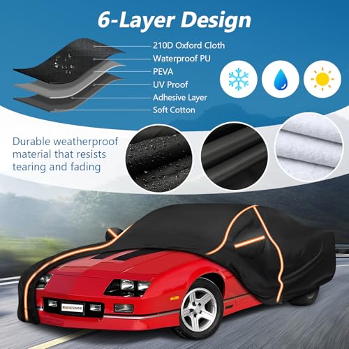Car Cover for Chevy Camaro 1982 (Black / for Chevy Camaro 1982-2002)
