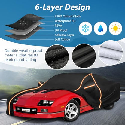 Car Cover for Chevy Camaro 1982 (Black / for Chevy Camaro 1982-2002)