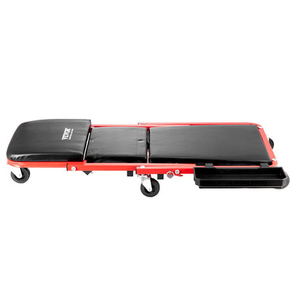 Foldable Z Garage Creeper (36 inch-2 in 1 / Red)