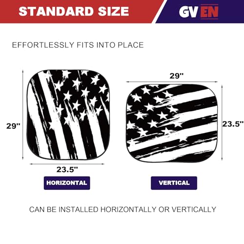 Windshield Sun Shade for Car 2 (US Flag / Standard)